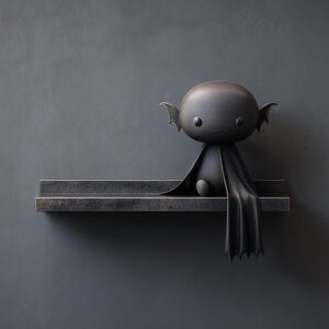 Étagère murale imprimée en 3D chauve-souris vampire