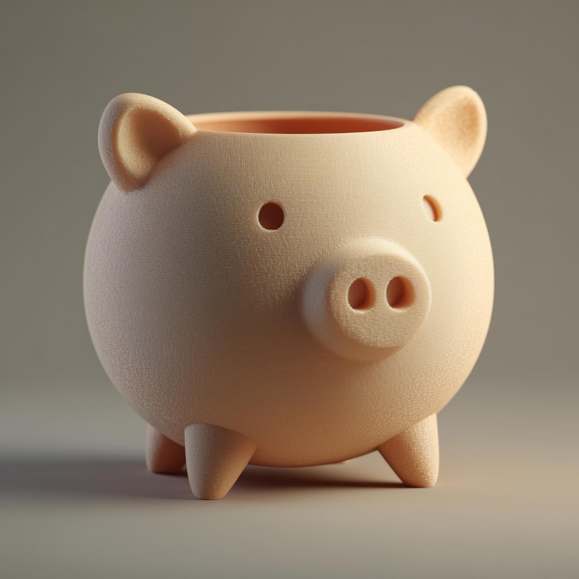 Cache-pot succulentes cochon imprimé en 3D