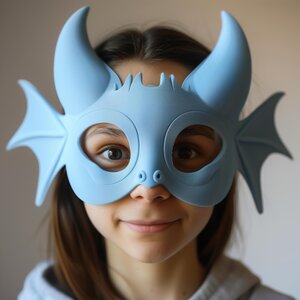 Masque de costume de dragon cornu imprimé en 3D