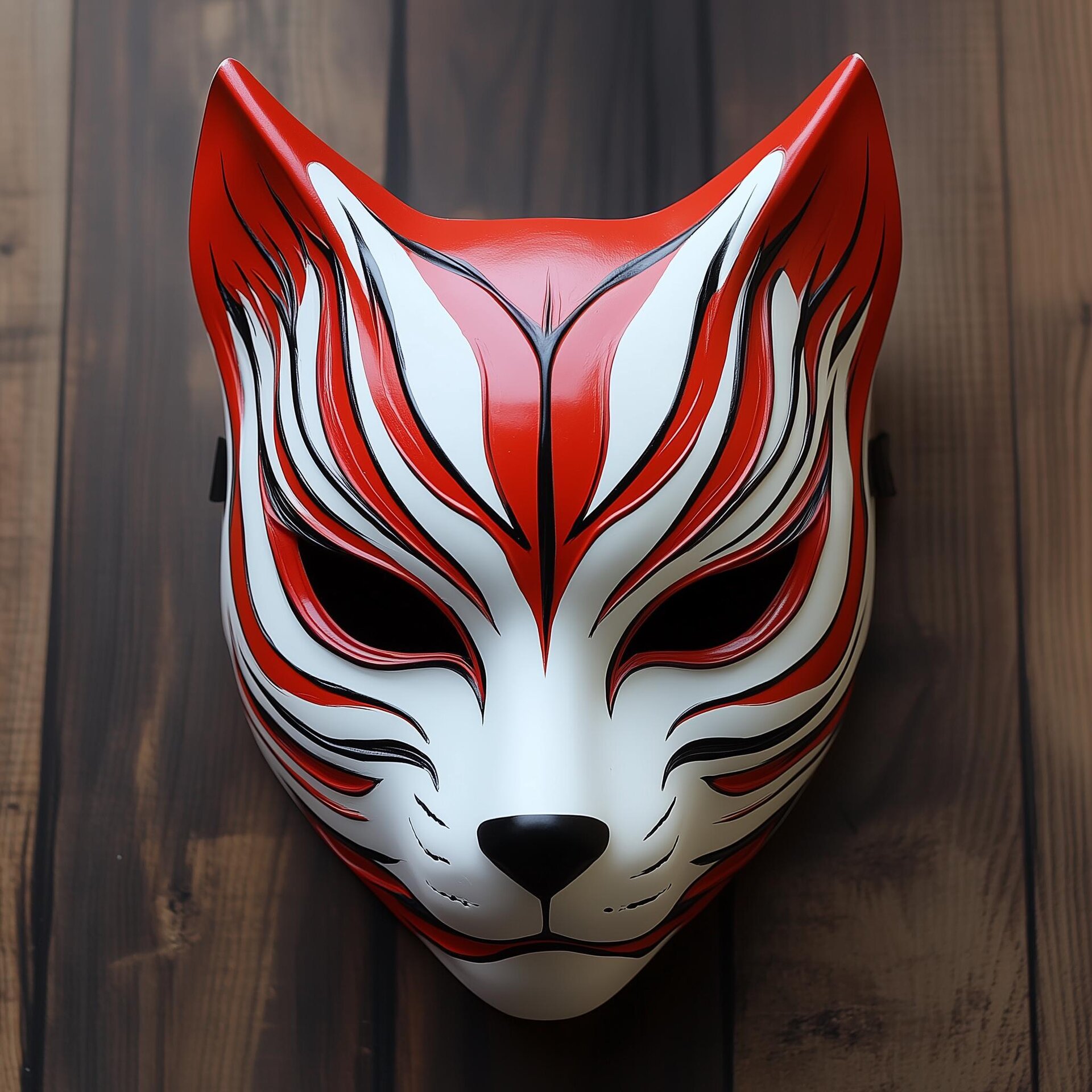 Masque de guerrier renard japonais imprimé en 3D
