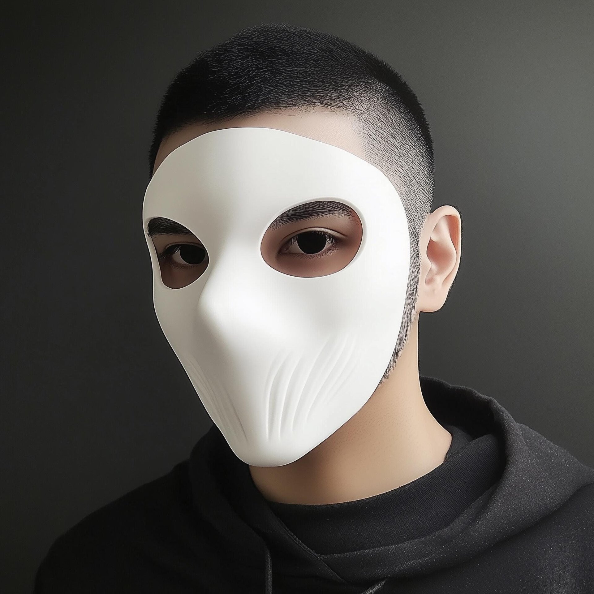 Masque de cosplay intégral blanc imprimé en 3D