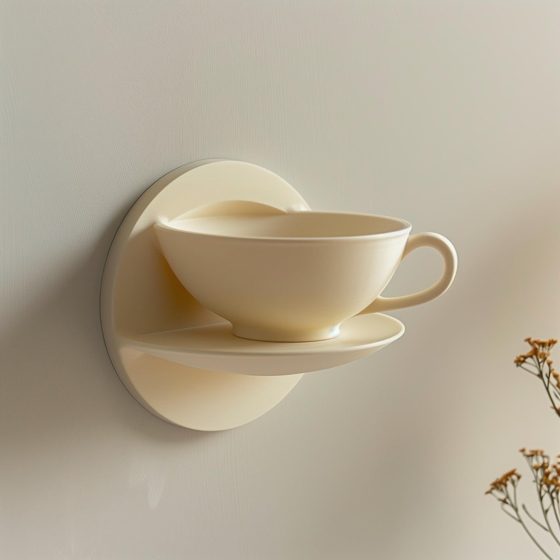 Étagère murale tasse à thé imprimée en 3D
