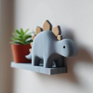 Étagère murale stégosaure imprimée en 3D