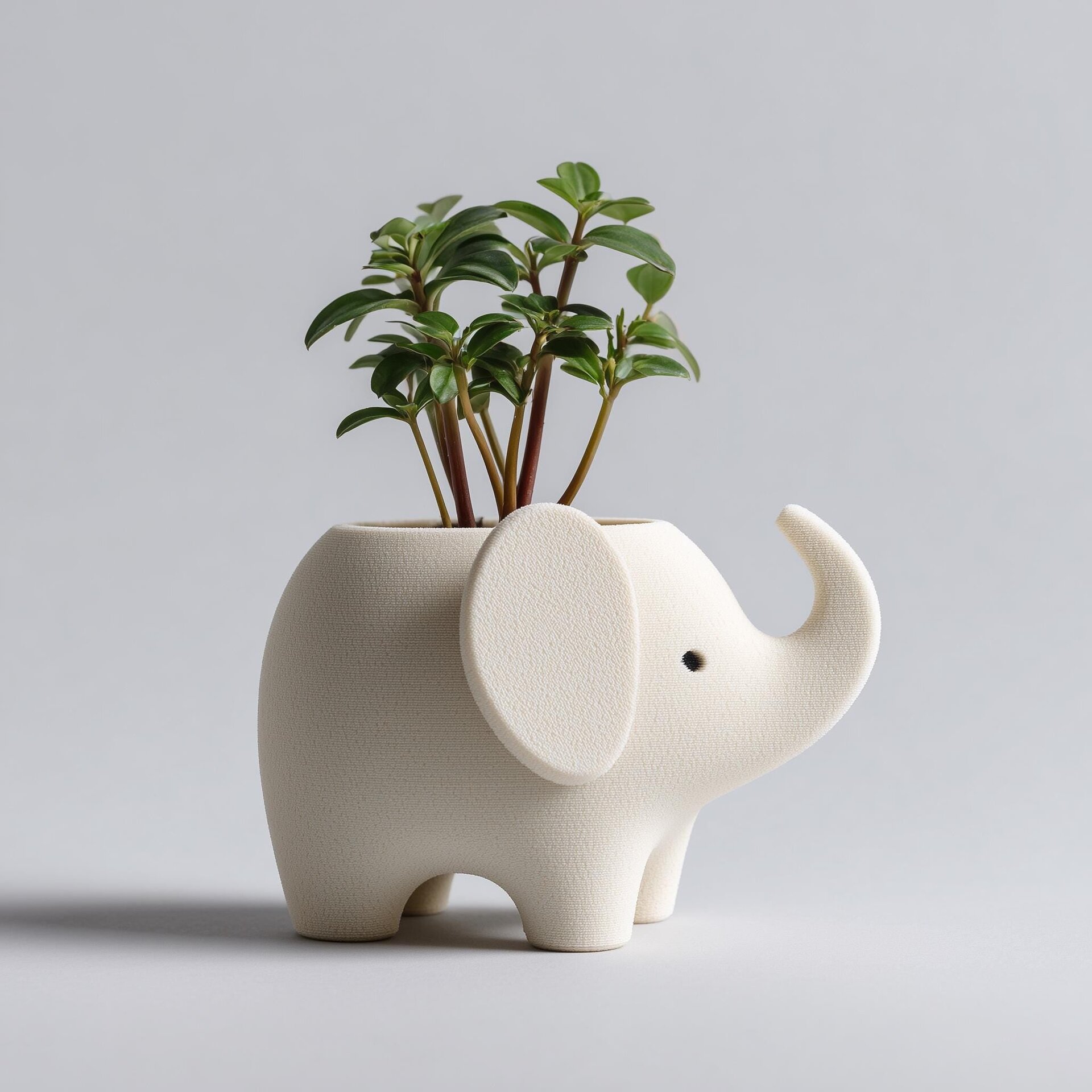 Cache-pot éléphant imprimé en 3D | Pot à succulentes et décoration de bureau