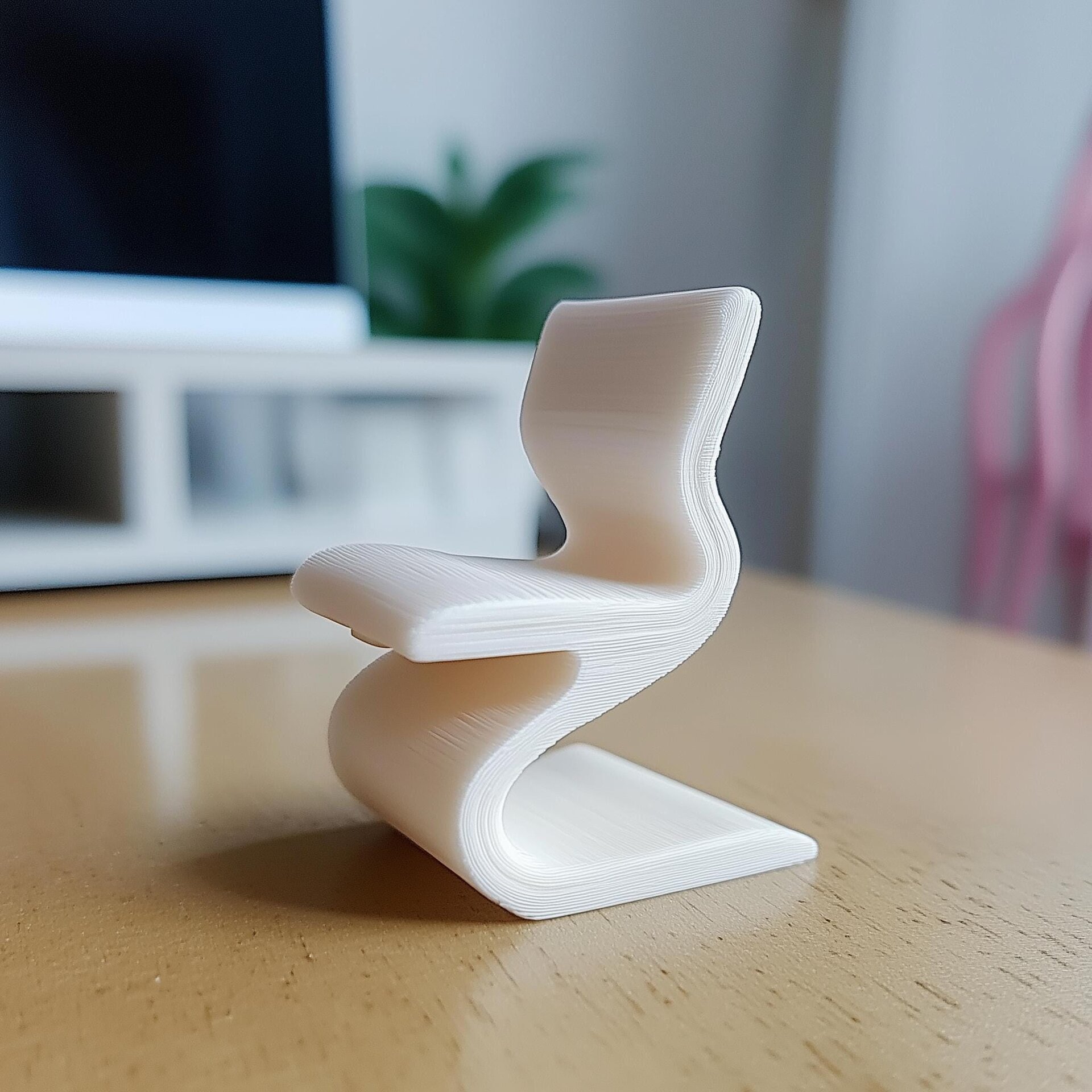 Chaise Wiggle 1:12 | Mobilier de maison de poupée imprimé en 3D