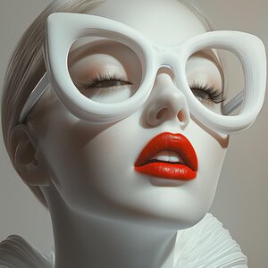 Lunettes œil de chat imprimées en 3D | Montures de costume oversize