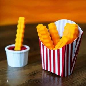Pinces à collations en forme de frite | Clips de sac imprimés en 3D