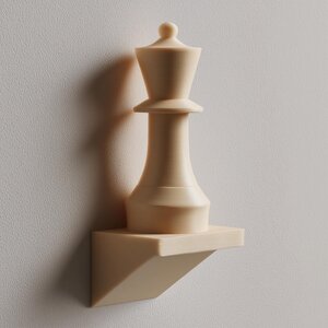Tablette murale reine d'échecs imprimée en 3D