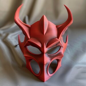 Masque de costume de démon cornu imprimé en 3D