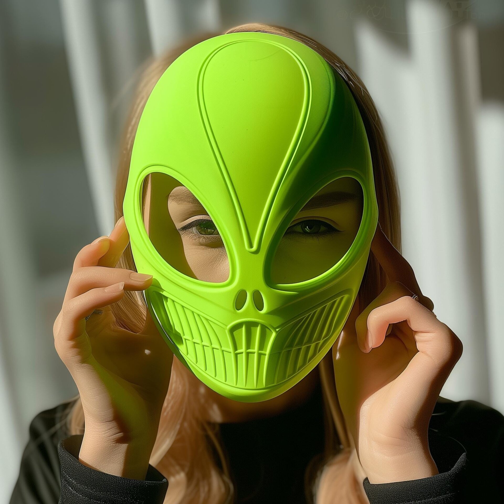 Masque de costume alien futuriste imprimé en 3D