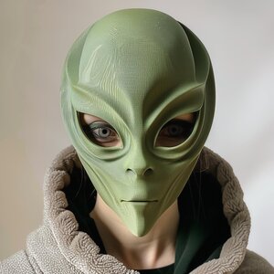 Masque de costume visage d'alien imprimé en 3D
