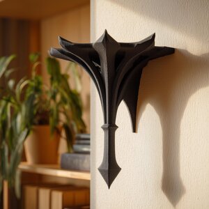 Étagère murale à flèche gothique imprimée en 3D