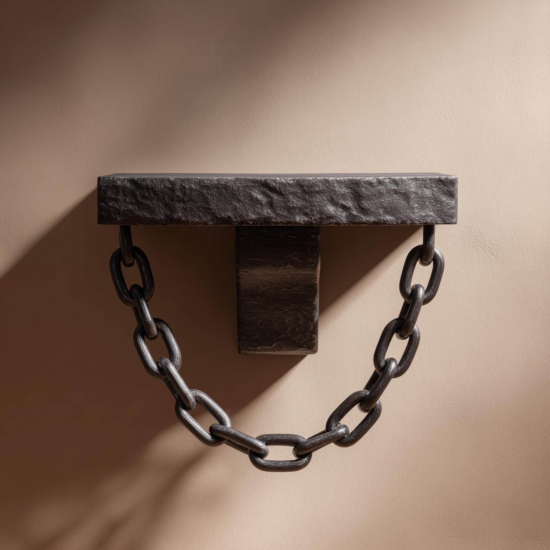 Étagère murale gothique imprimée en 3D avec chaîne unique