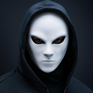 Masque de cosplay fantôme sans visage imprimé en 3D