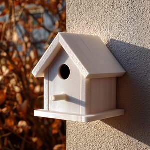 Nichoir minimaliste imprimé en 3D avec rangement caché