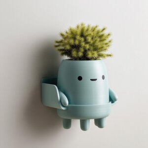 Étagère murale cache-pot personnage imprimée en 3D
