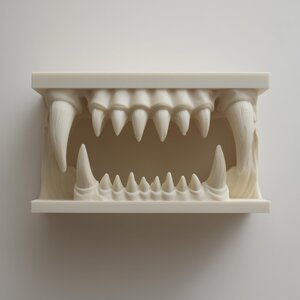 Étagère murale mâchoire de monstre imprimée en 3D