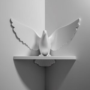 Étagère d'angle colombe de prière imprimée en 3D