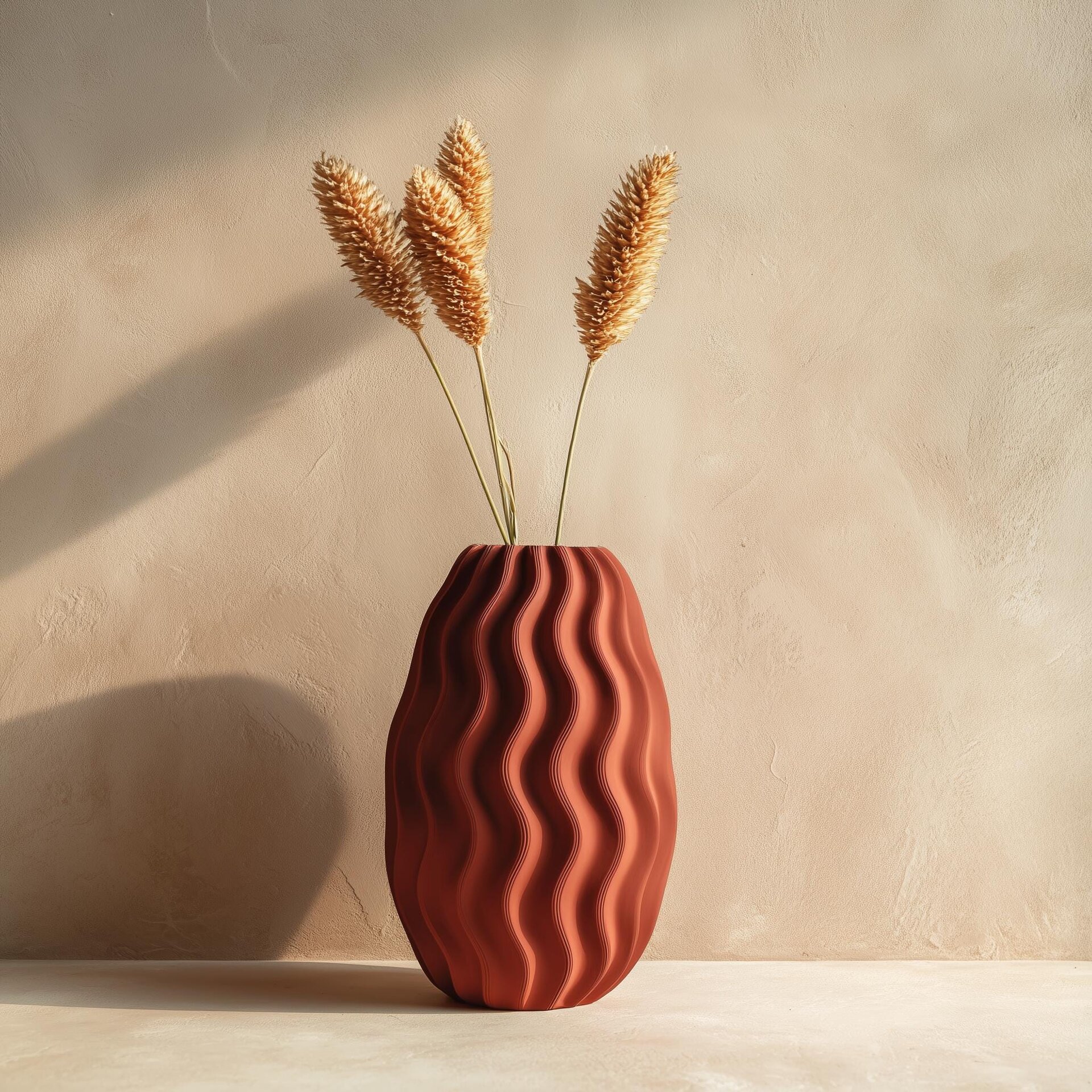 Vase organique ondulé imprimé en 3D