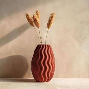 Vase organique ondulé imprimé en 3D