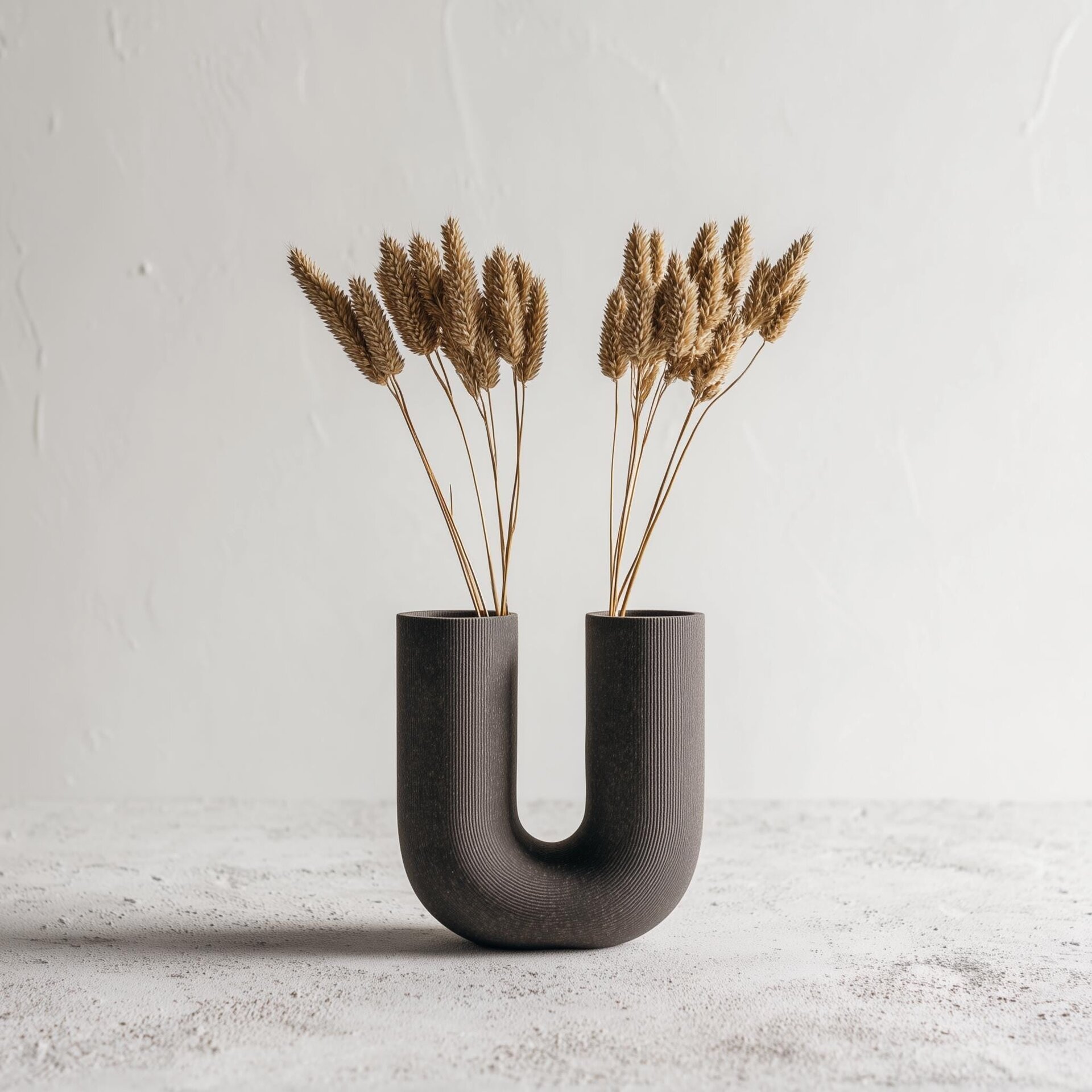 Vase sculptural en U imprimé en 3D