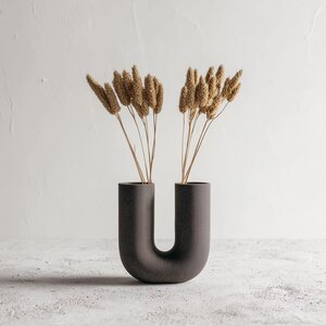Vase sculptural en U imprimé en 3D