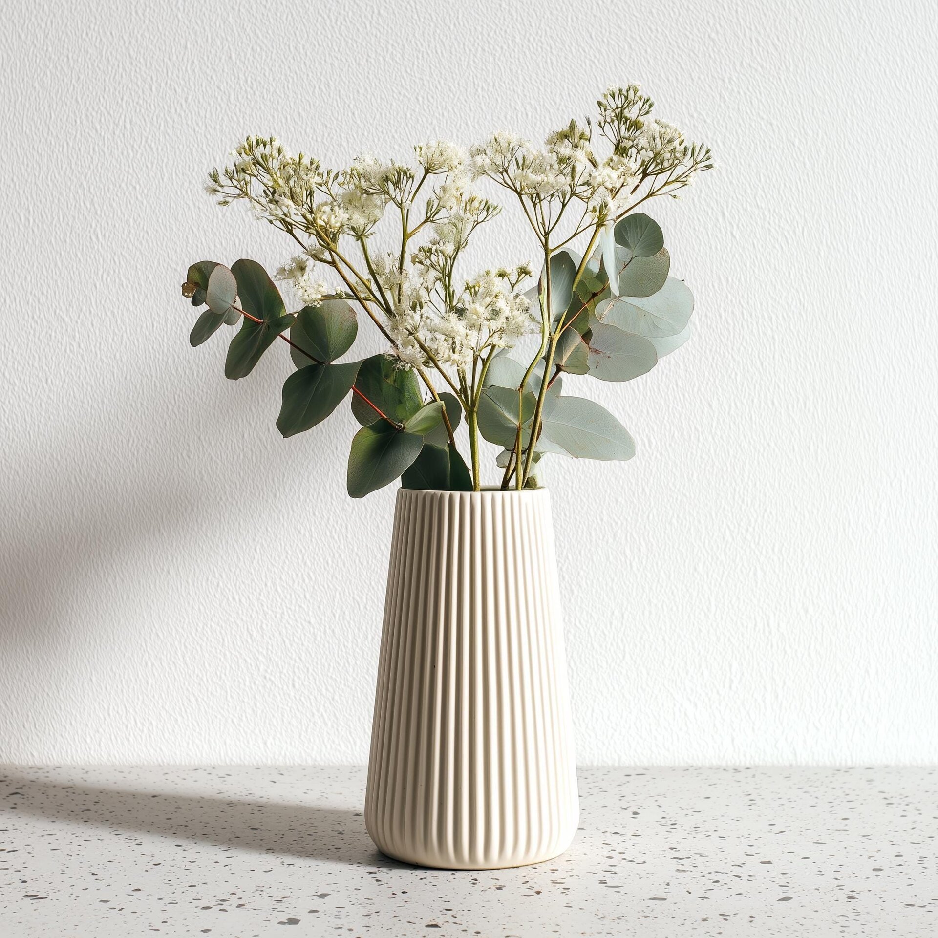 Vase origami imprimé en 3D | Décor géométrique côtelé