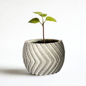 Housse de cache-pot zigzag imprimée en 3D
