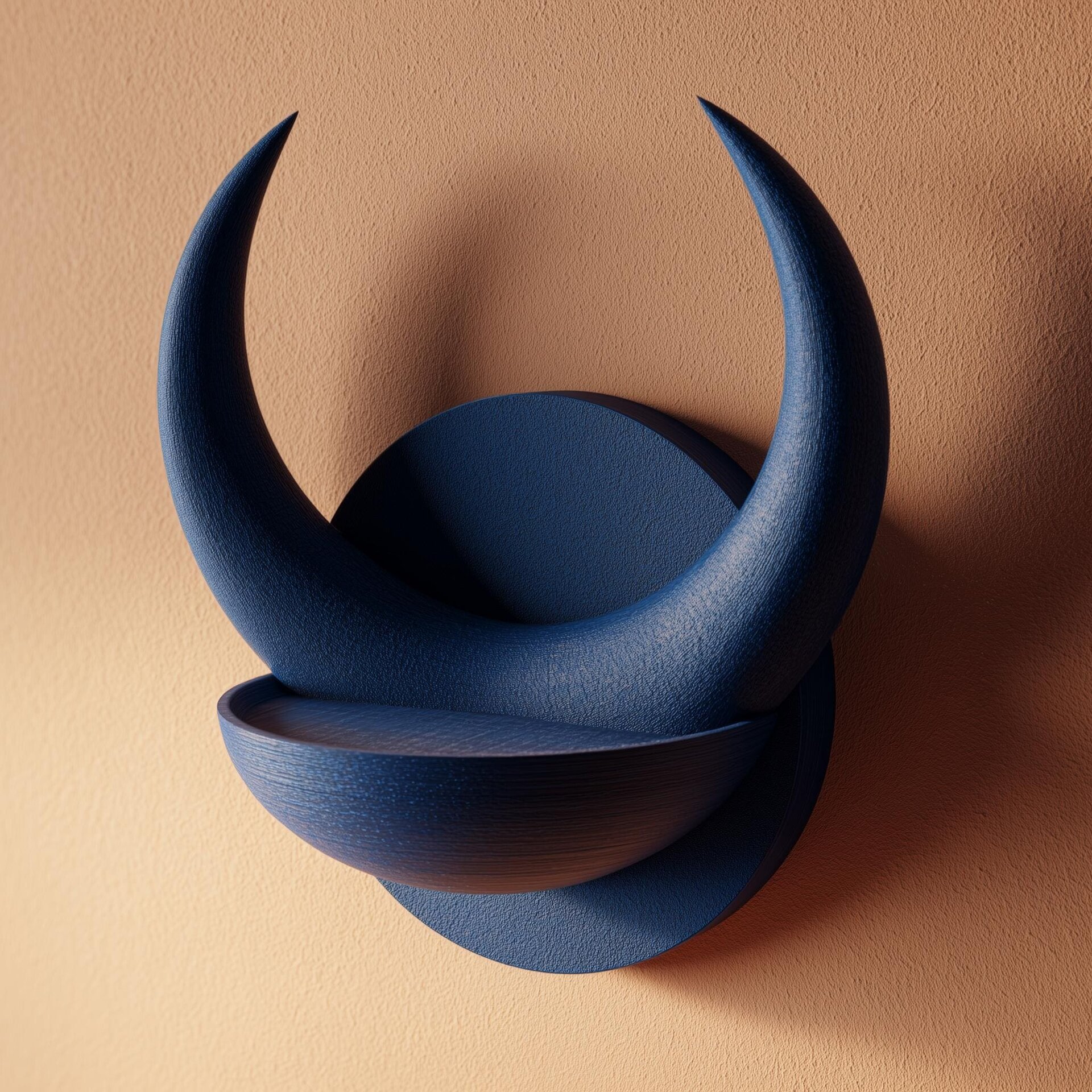 Étagère murale coupelle corne de croissant de lune imprimée en 3D