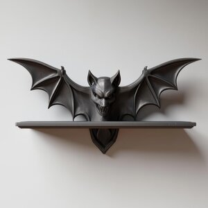 Étagère murale chauve-souris gothique imprimée en 3D