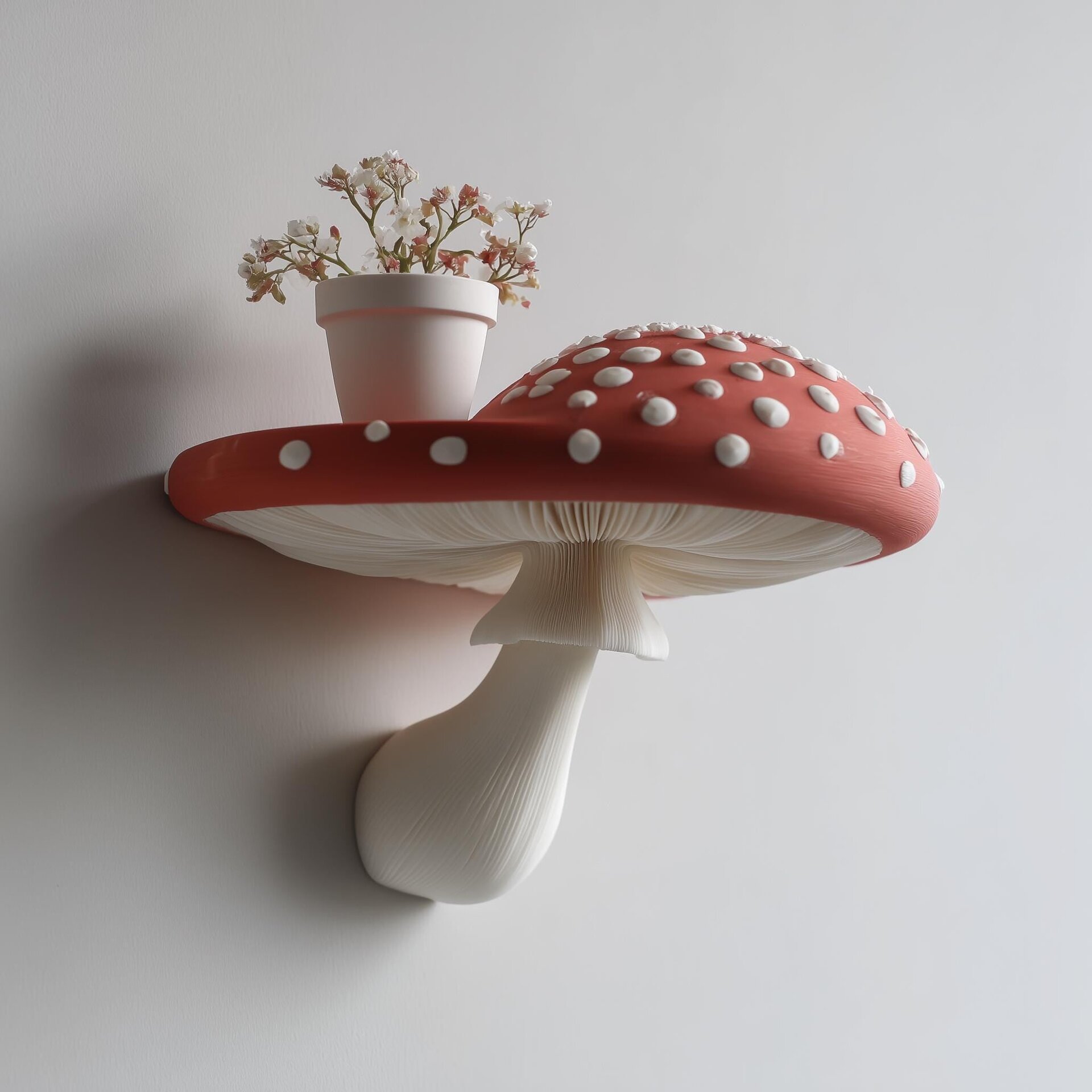 Étagère murale champignon imprimée en 3D
