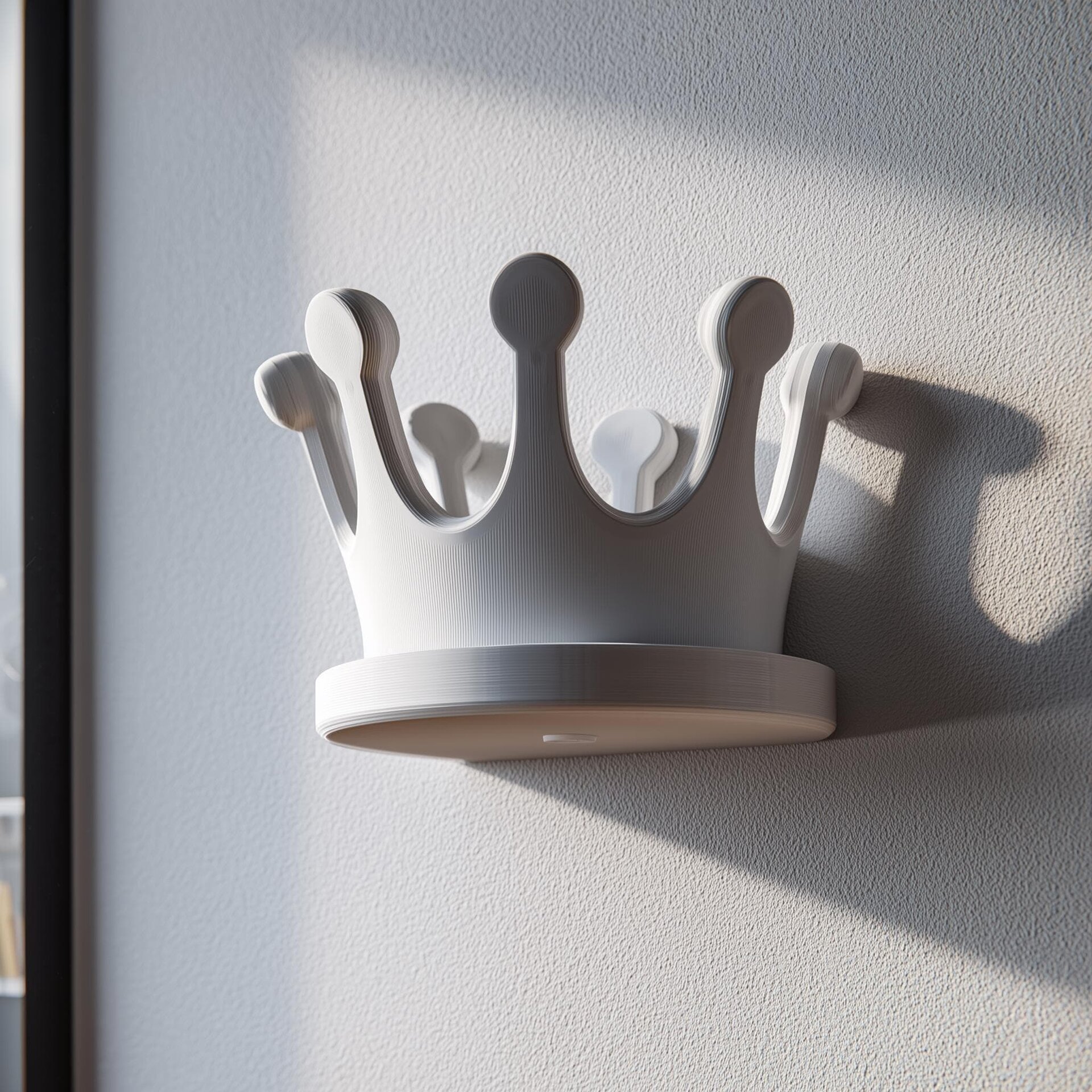Étagère murale couronne pour chambre d'enfant imprimée en 3D
