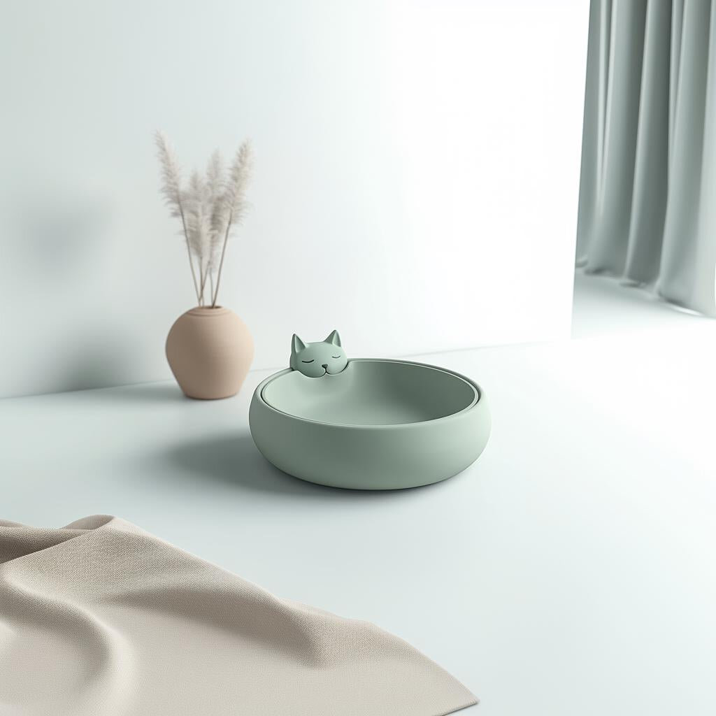 Gamelle pour animaux en forme de chat imprimée en 3D