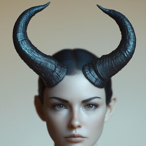 Bandeau cornes de sorcière courbées | Paire imprimée en 3D