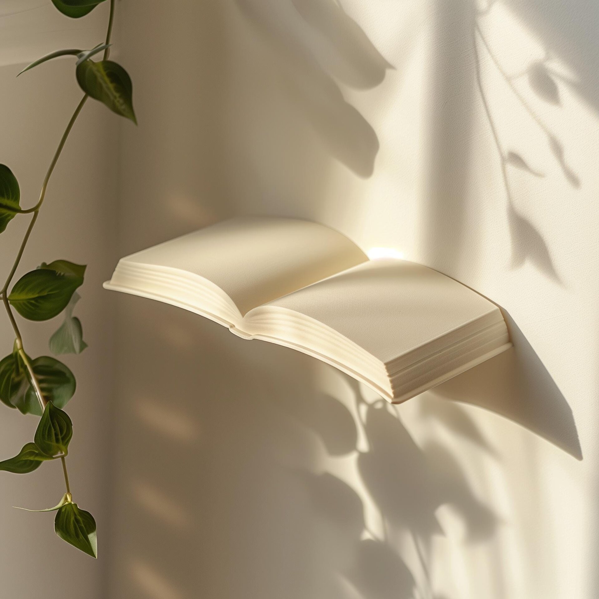 Étagère murale inspirée d'un livre imprimée en 3D