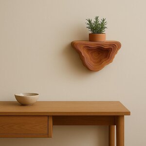 Étagère murale géométrique en couches imprimée en 3D