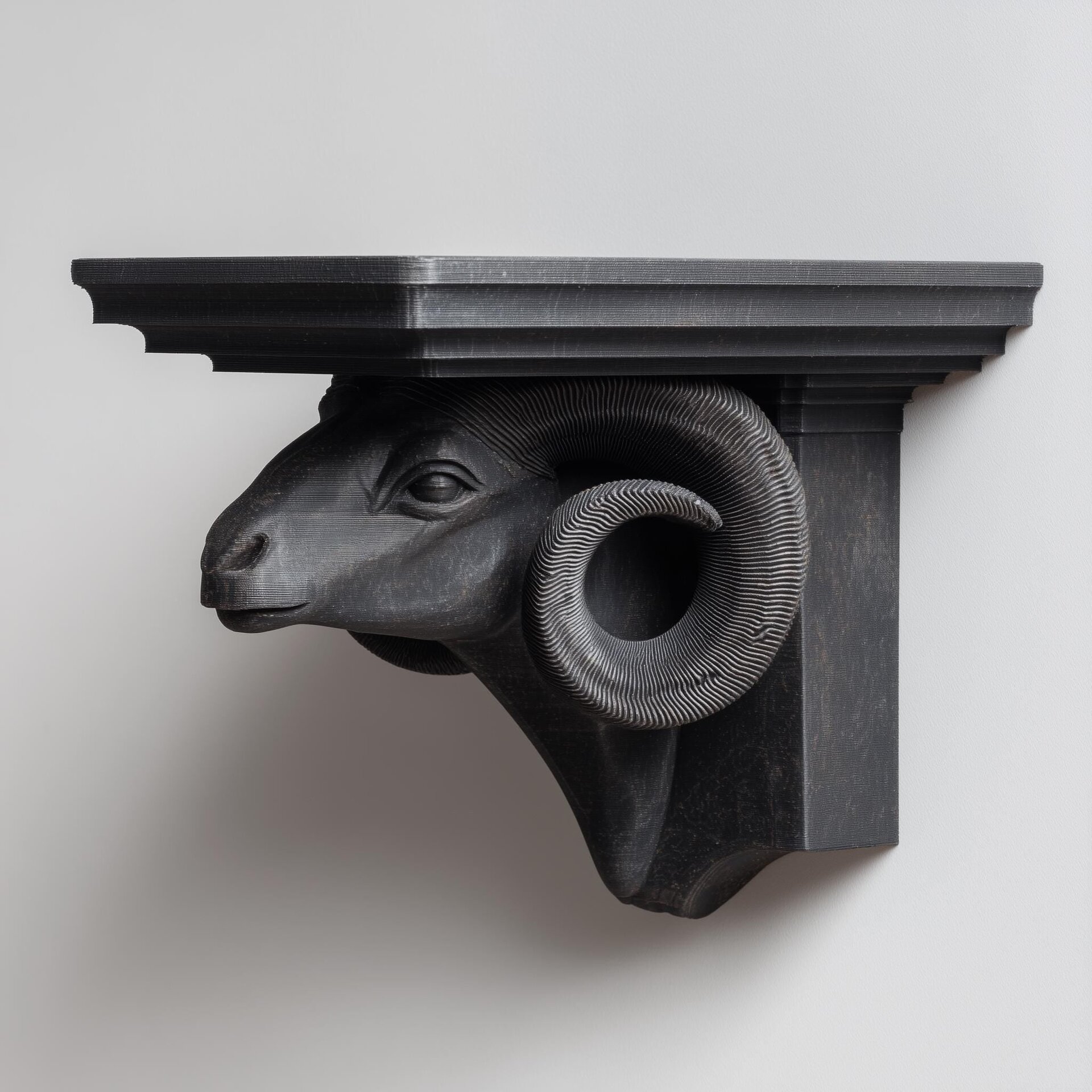 Étagère murale tête de bélier imprimée en 3D