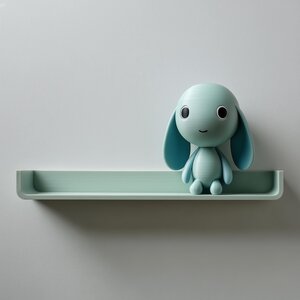 Étagère murale lapin espiègle imprimée en 3D