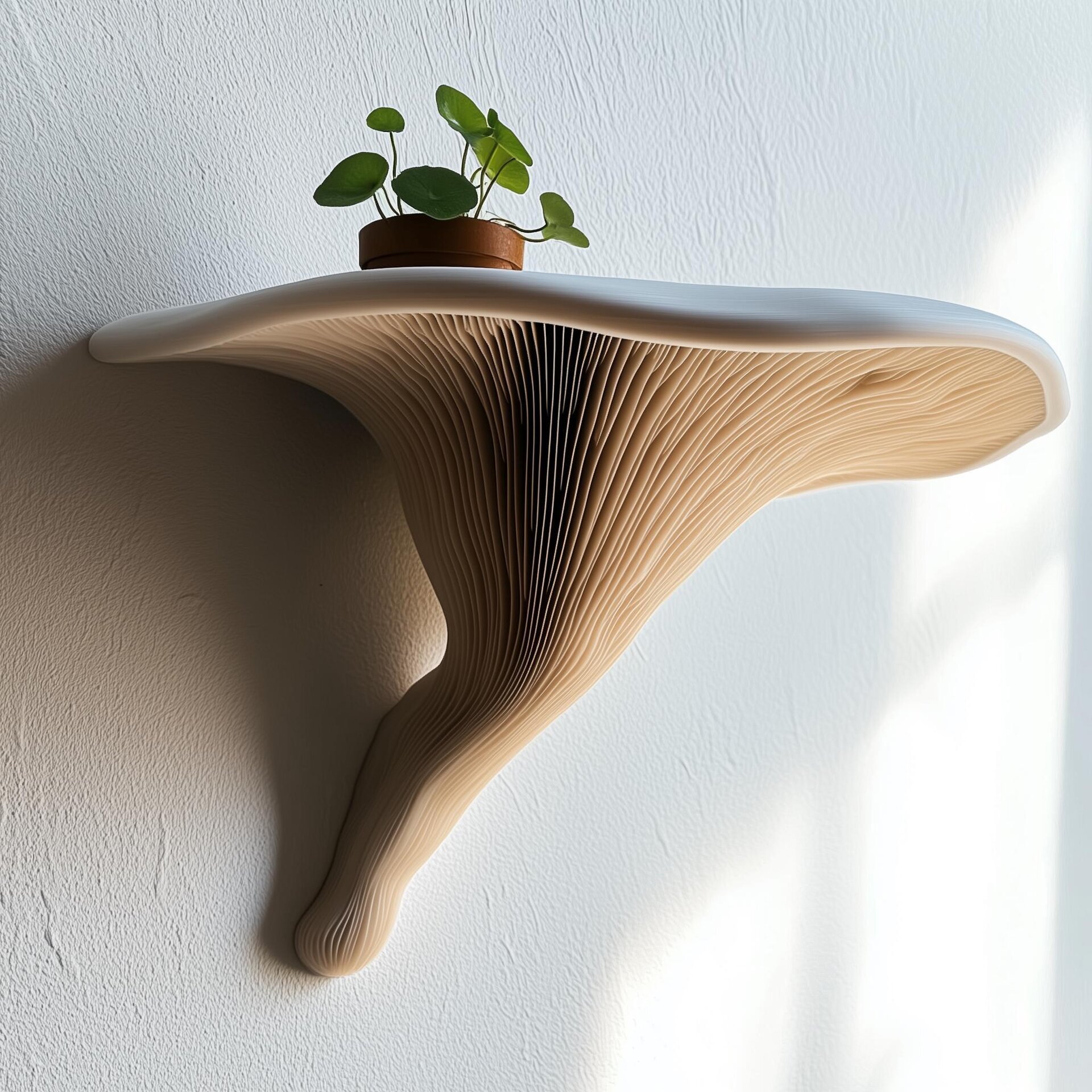 Tablette flottante Galerina imprimée en 3D | Fixation cachée en trou de serrure