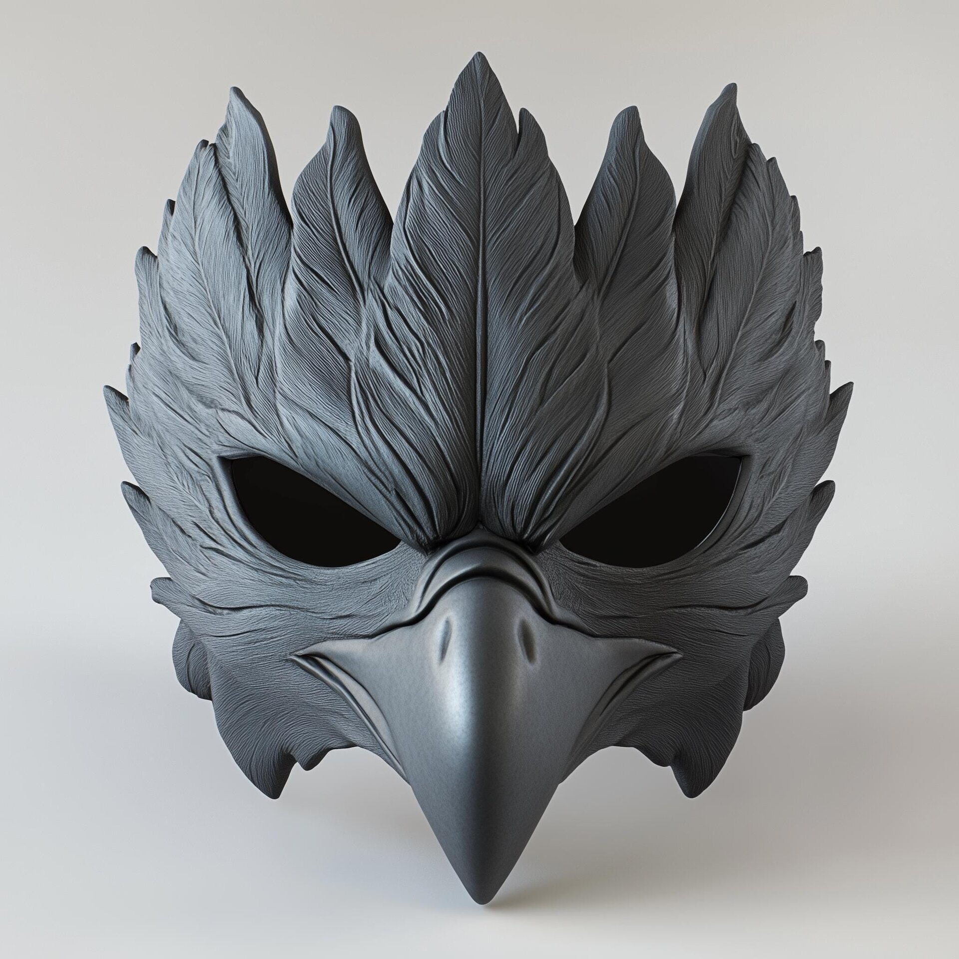 Masque de cosplay bec de corbeau noir imprimé en 3D