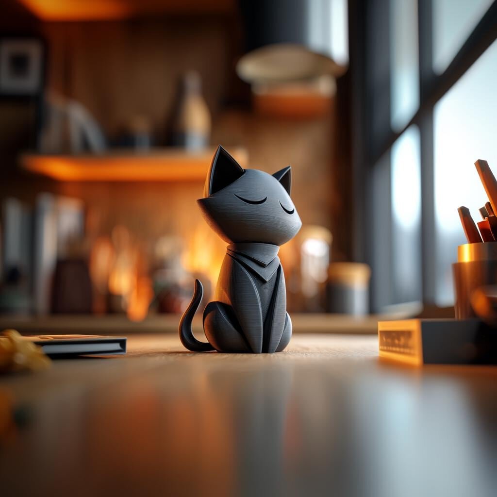 Urne commémorative chat endormi | Objet souvenir imprimé en 3D
