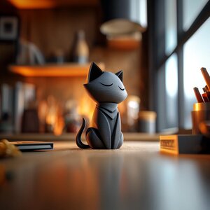 Urne commémorative chat endormi | Objet souvenir imprimé en 3D