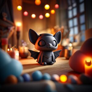 Urne commémorative chauve-souris avec couvercle | Objet souvenir imprimé en 3D