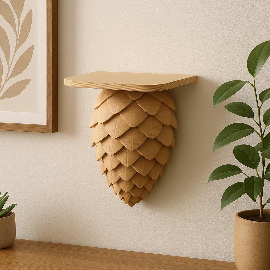 Étagère murale pomme de pin imprimée en 3D