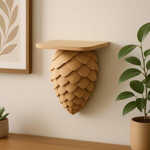 Étagère murale pomme de pin imprimée en 3D