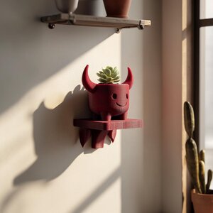 Étagère murale pot diablotin imprimée en 3D
