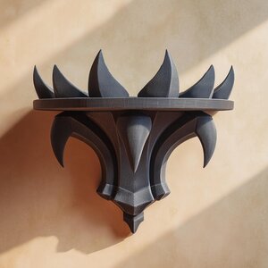Étagère murale flamme gothique imprimée en 3D
