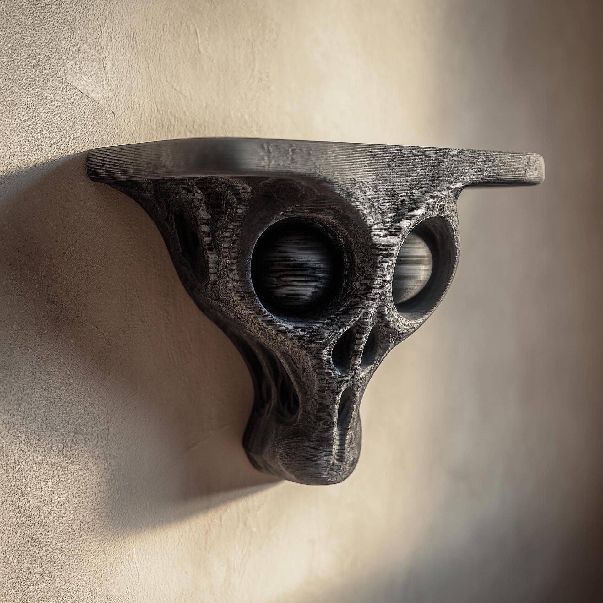 Étagère murale crâne extraterrestre imprimée en 3D