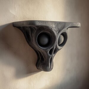 Étagère murale crâne extraterrestre imprimée en 3D