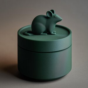 Urne commémorative Souris | Objet souvenir imprimé en 3D
